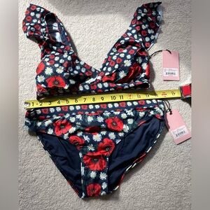 Juicy Couture Floral Ruffle Bikini Set NWT